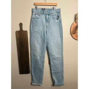 Gap Blue Indigo Denim light Wash Sky High Straight Jeans Size 4 Tall